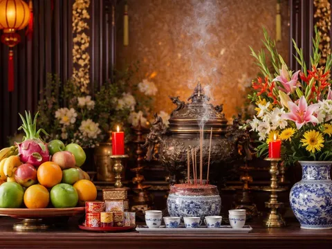 Vì sao bình hoa thắp hương thường đặt bên trái ban thờ? Lý do ít người hiểu đúng