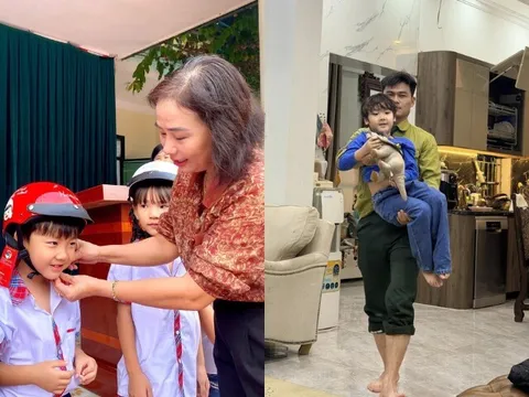 Về Bắc Ninh sống, con trai Hòa Minzy học trường làng có bạn vui chơi, được ba Thăng Văn Cương chăm trong biệt thự 5 tầng