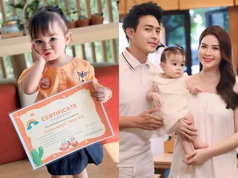 Con gái chào đời sau 8 năm hiếm muộn của Kha Ly ngày càng thông minh, gần 2 tuổi nhận bằng khen đầu đời