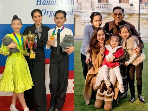 Con trai Khánh Thi mang sách vở theo học khi thi dancesport quốc tế, 2 lần vô địch thế giới vẫn ngoan ngoãn phụ mẹ chăm em