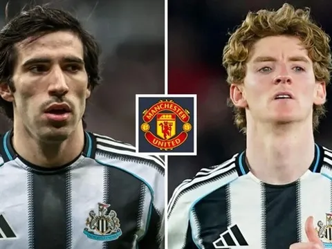 Newcastle mở đường cho Man Utd chiêu mộ Tonali và Anthony Gordon