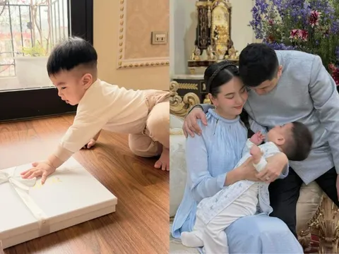 Con trai Mai Ngọc chưa tròn 1 tuổi đã được đập hộp đồ hiệu, cuộc sống thiếu gia "từ trong trứng", ở biệt thự như lâu đài