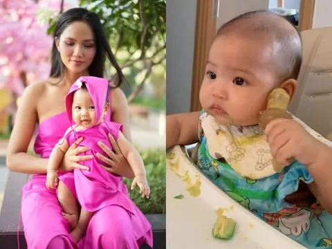 Hơn nửa triệu người xem em bé Ê Đê nhà H'Hen Niê ăn dặm, ái nữ có nết ăn giống hệt bố mẹ
