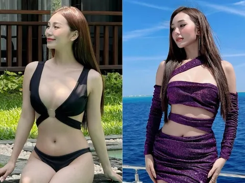 Hot girl mặc trên xẻ sâu, dưới ngắn cũn khoe vòng 1 "ná thở", U30 sống giàu sướng chuẩn "phú bà"