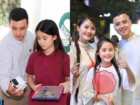 Grammy con gái Thanh Hiền cùng bố dượng đến trường quốc tế, tuổi 12 sở hữu làn da trắng, thành tích học tập xuất sắc