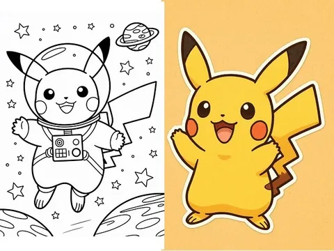Bố mẹ dành 5 phút cùng tô màu tranh Pikachu, món quà nhỏ giúp gắn kết gia đình