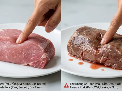 Cách nhận biết thịt lợn bẩn trong 1 phút: Đi chợ không lo “rước bệnh” về nhà