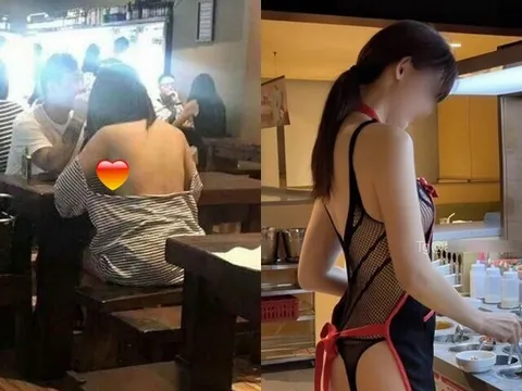 Nhức mắt với thời trang phản cảm của chị em khi đi ăn uống