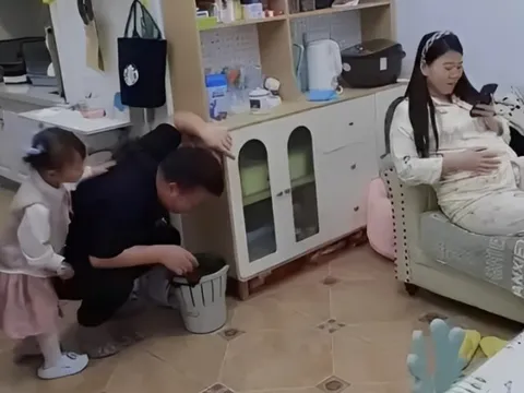 Vợ mang thai 8 tháng, chồng "nghén thay" sụt hơn 20kg khiến MXH xôn xao