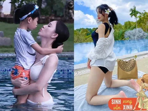 Mang bầu khi mới 23 tuổi, mỹ nhân đóng phim VTV giờ trẻ xinh như chị gái của con trai