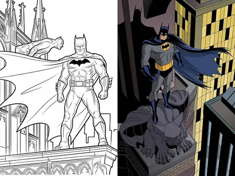 Tranh tô màu Batman cho bé mầm non vừa chơi vừa rèn luyện trí thông minh