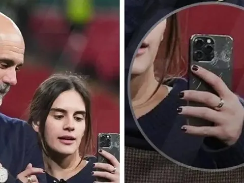 Con gái Pep gây sốt với chiếc điện thoại nứt vỡ
