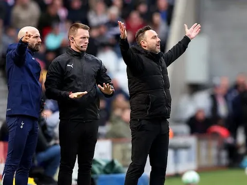 Tottenham thua trận ra mắt của De Zerbi, chính thức xuống nhóm đèn đỏ