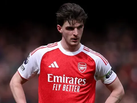 Rice cùng 4 sao Arsenal vắng tập trước trận Sporting