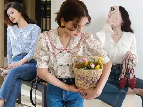 Sơ mi cổ Peter Pan: Item “trẻ hóa” phong cách được yêu thích trở lại