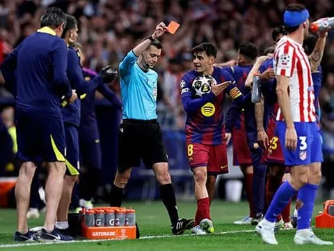 Eric Garcia nhận thẻ đỏ tai hại, Barca bị Atletico loại khỏi C1