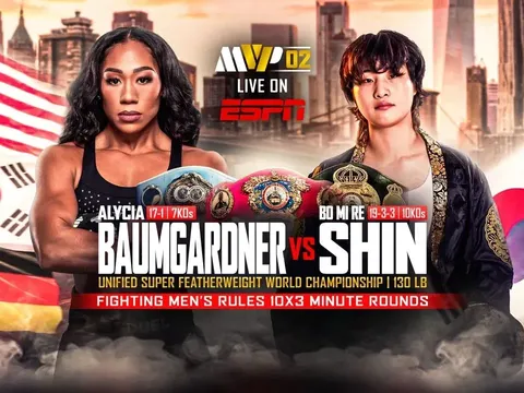 Lịch thi đấu và cách xem trực tiếp đại chiến Alycia Baumgardner vs Bo Mi Re Shin