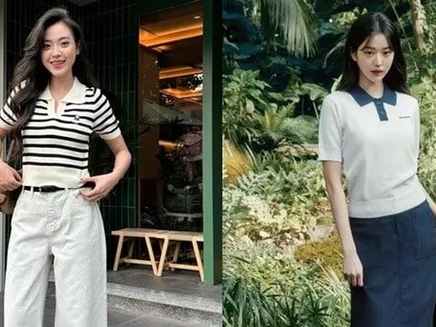 Kiểu áo “ở giữa” áo phông và sơ mi giúp phong cách thanh lịch mà vẫn thoải mái