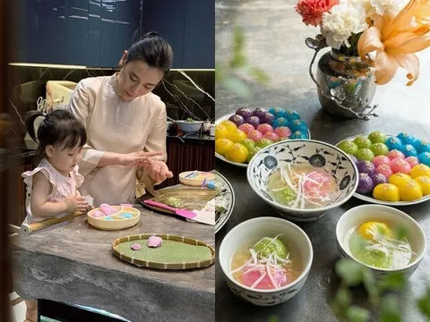 Sao Việt 24h: Phương Oanh trổ tài làm bánh trôi, bánh chay ngũ sắc, được khen đẹp hơn ngoài tiệm