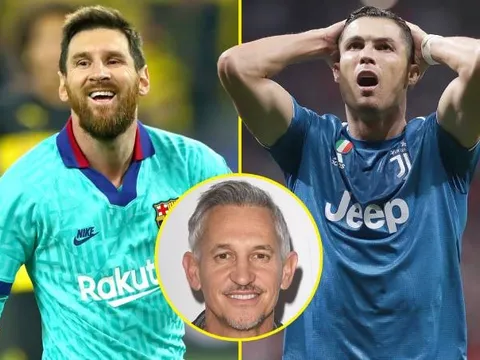 Khen Messi giỏi hơn, Lineker bị Ronaldo hủy theo dõi