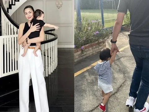 Tăng Thanh Hà hiếm hoi khoe cận dung mạo nhóc tỳ thứ 3