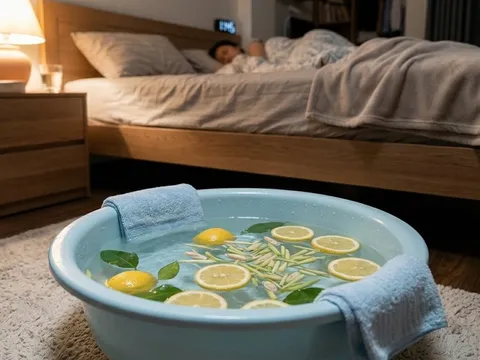 Cách giảm khô da, khô họng khi ngủ điều hòa chỉ với một chậu nước