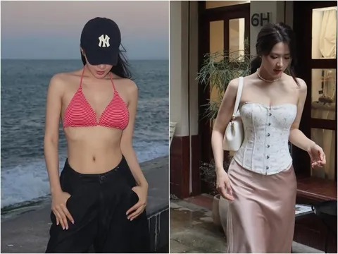 "Nữ Thiếu tá" hot trên VTV ngoài đời đẹp mong manh, ảnh ở biển hút vạn like