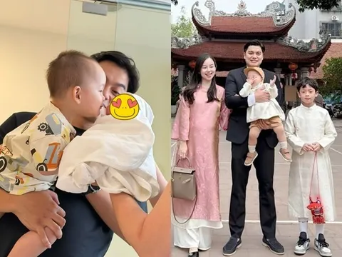 Ly Kute sinh con thứ 3, nhóc tì Sony kháu khỉnh được khen giống hệt anh trai