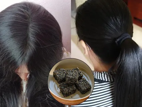Cách ăn bột mè đen (vừng đen) giúp tóc dày, ngăn bạc tóc, U50 tóc vẫn đen bóng