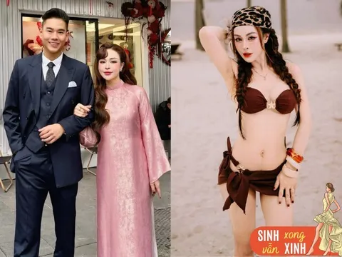 Hotgirl đẹp nõn nà với bikini sau 4 tháng sinh con thứ 3, chồng là "anh bộ đội 1m86 điển trai nhất nhì VTV"
