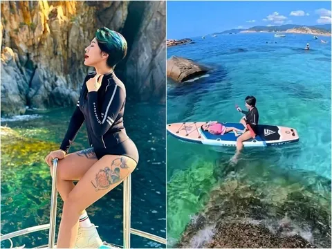 "Nữ giang hồ" trên VTV đời thực là mẹ đơn thân cá tính, cảnh đi chơi biển mà làm nhiều người nghẹn ngào, cảm phục