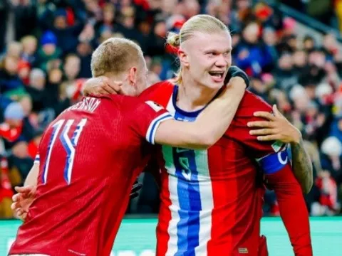 Song tấu Haaland - Sorloth bùng nổ, Na Uy tiến gần vé dự World Cup 2026