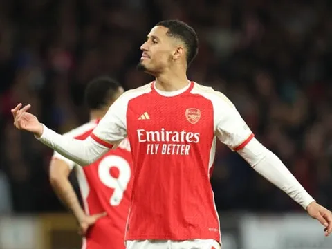 William Saliba đặt mục tiêu cho Arsenal