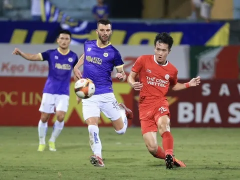 Hoàng Đức lập công ngày HLV Kim-sang-sik đến dự khán, Thể Công Viettel đánh bại Hà Nội