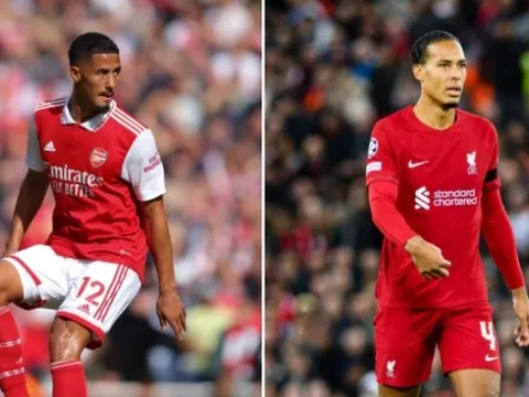 Saliba đã soán ngôi trung vệ hay nhất Premier League từ Van Dijk