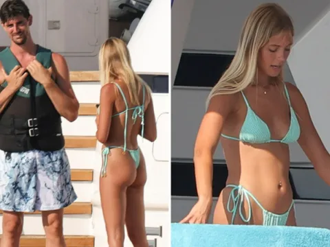 Người đẹp của Courtois diện bikini nóng bỏng giữa nắng vàng Ibiza