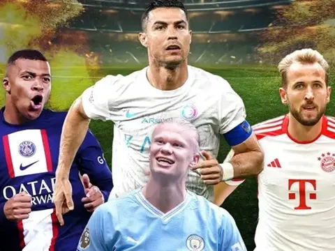 10 cầu thủ ghi bàn nhiều nhất năm 2023: Ronaldo, Kane, Haaland lọt top