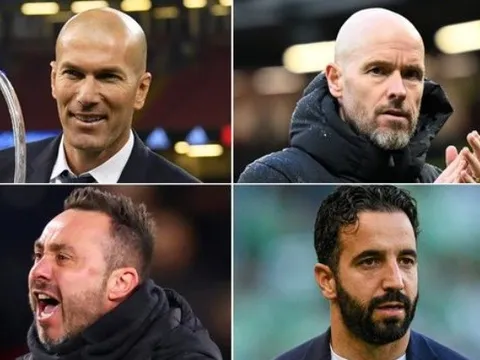 10 ƯCV hàng đầu thay thế Ten Hag: Zidane xếp thứ 5