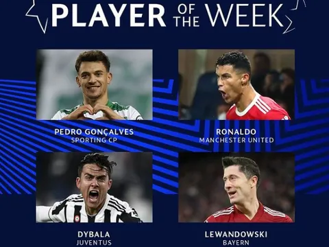 4 đề cử Cầu thủ xuất sắc nhất lượt 4 vòng bảng Champions League