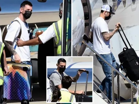 Messi nhún nhảy cùng vợ, về Argentina với 3 sao PSG