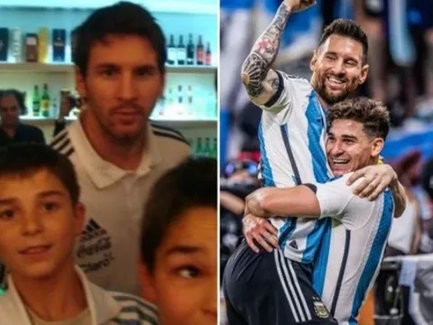 Bức ảnh Alvarez và Messi 10 năm trước gây sốt