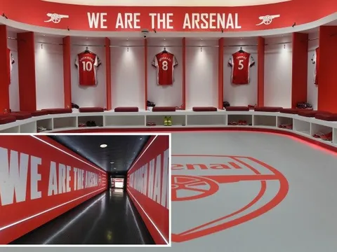 Arsenal trình làng phòng thay đồ đẳng cấp, sang xịn