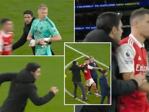 Arteta hoảng hốt chạy nước rút ngăn Xhaka đánh nhau