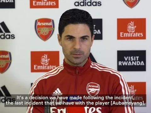 Arteta nói về quyết định tước băng đội trưởng của Aubameyang