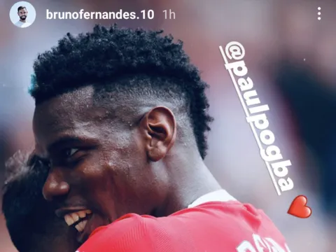 Bruno Fernandes gửi thông điệp đến Paul Pogba