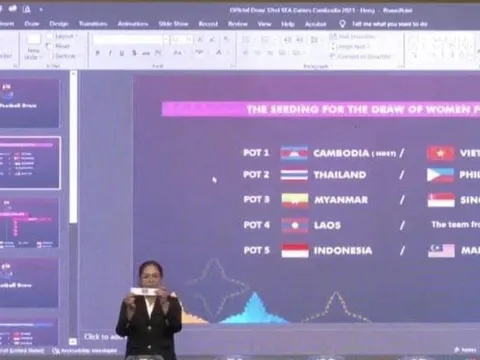 BTC SEA Games 32 lộ slide Power Point khi bốc thăm môn bóng đá
