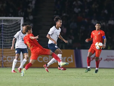 Thua đau Myanmar, U22 Campuchia đứng trước nguy cơ bị loại