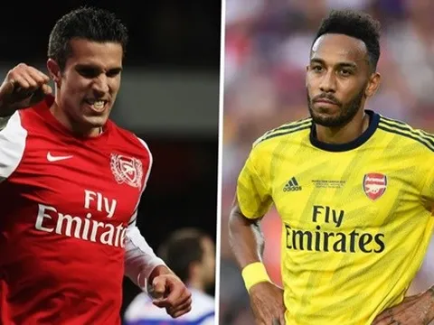 Aubameyang tiến gần đến kỷ lục của Van Persie