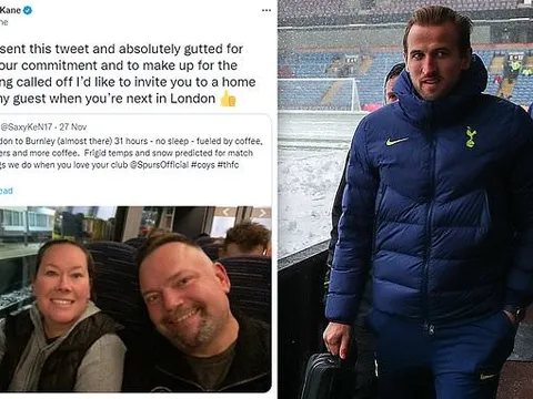 Cử chỉ ấm áp của Harry Kane khi CĐV bay 31 tiếng để xem Spurs nhưng trận đấu bị hoãn