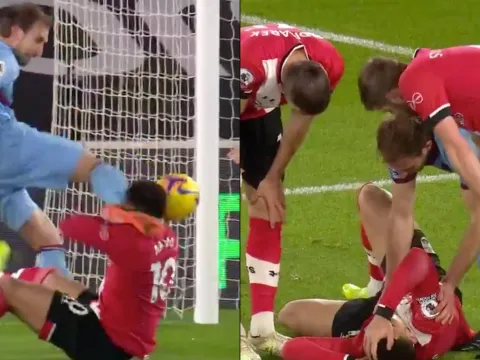 Tình huống kinh dị ở trận Southampton đấu West Ham